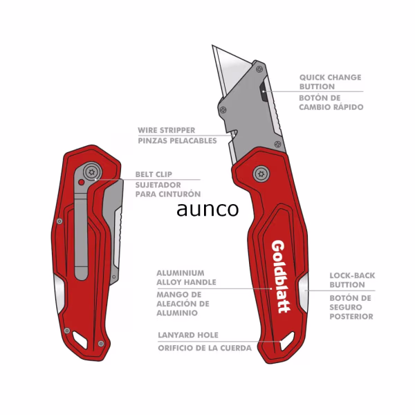 G08210 Folding Lock Back Utility Knife | Goldblatt - Image 3