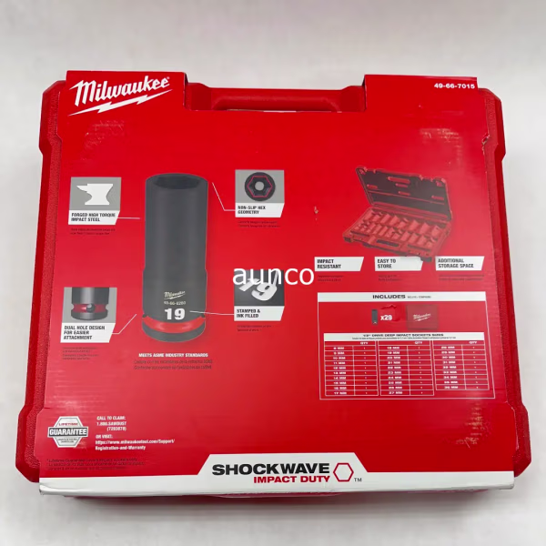 49-66-7015 29pc 1/2" Dr Metric Deep Impact Sockets | Milwaukee - Image 5