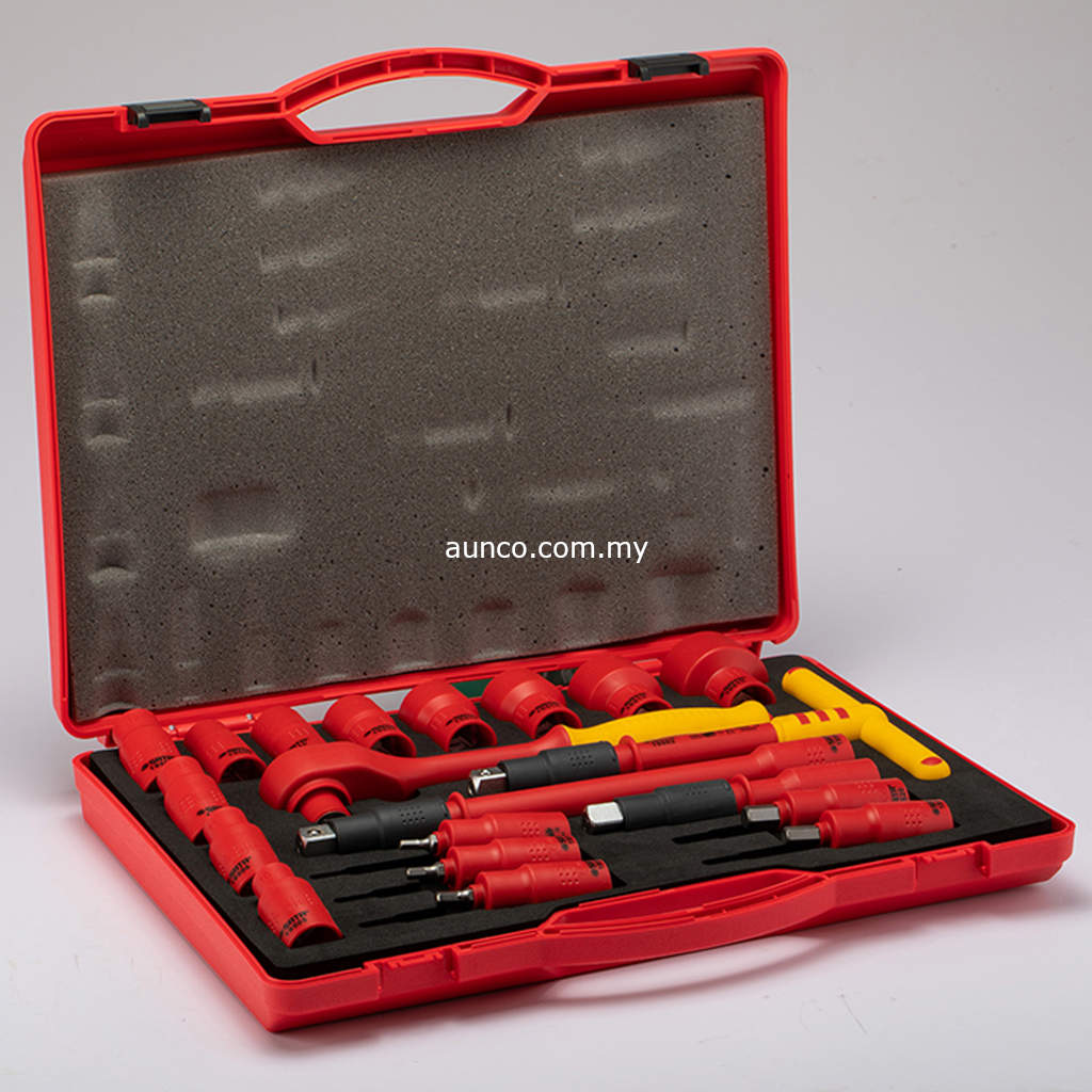 09267 20Pc 1/2" Dr. Metric VDE Insulated Socket Set | Sata - Image 3