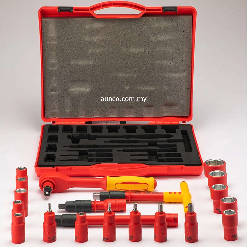 09267 20Pc 1/2" Dr. Metric VDE Insulated Socket Set | Sata - Image 4