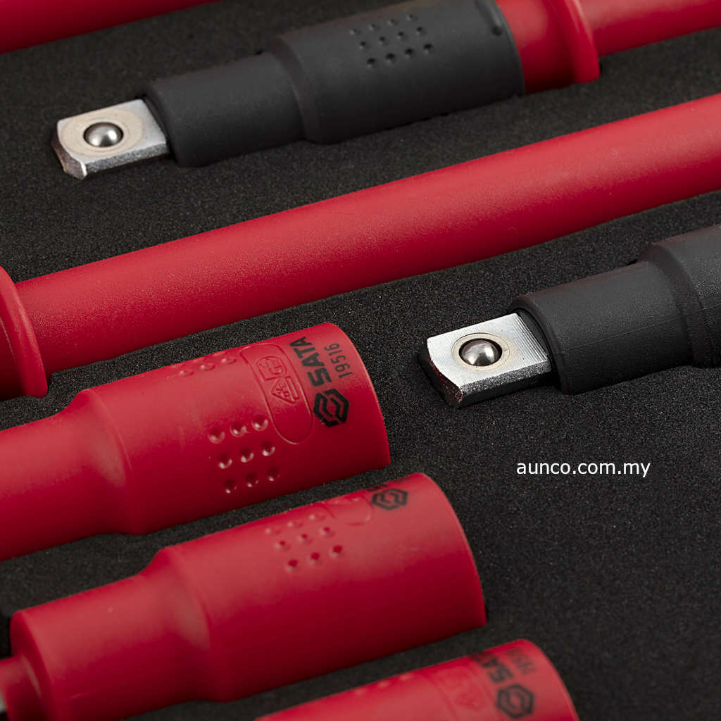 09267 20Pc 1/2" Dr. Metric VDE Insulated Socket Set | Sata - Image 6