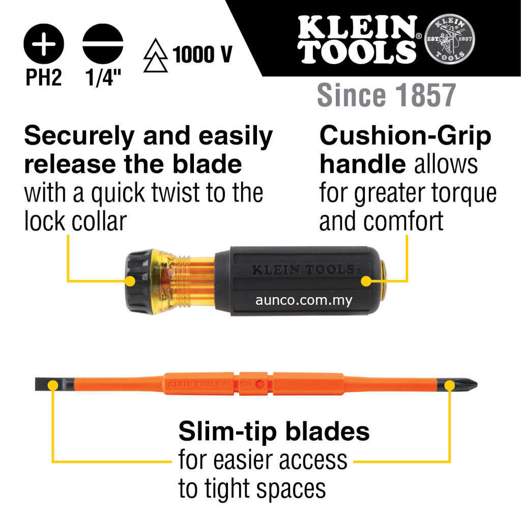 32293 Flip-Blade Insulated Screwdriver | Klein Tools - Image 5