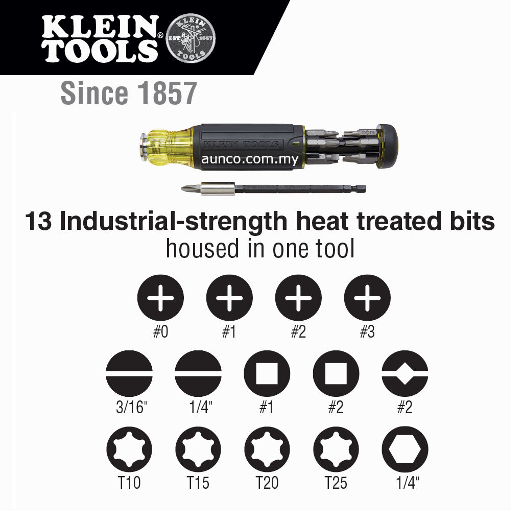 32303 14-in-1 Multi-Bit Adjustable Length Screwdriver | Klein Tools - Image 4